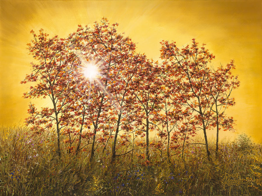 Wildflowers Painting - Morning Maples by Doug Kreuger