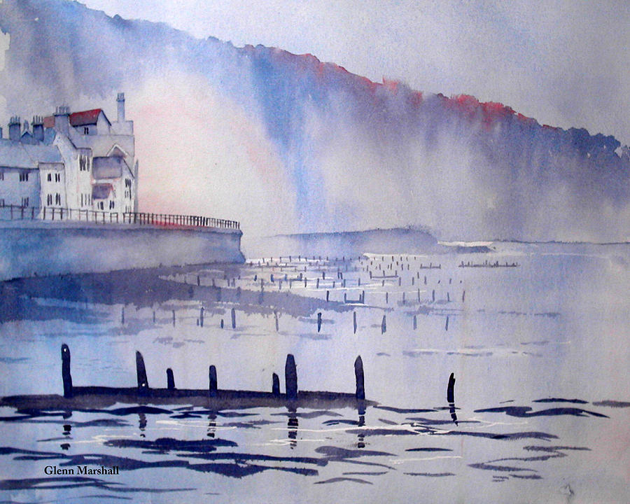 Morning Mist at Sandsend Painting by Glenn Marshall