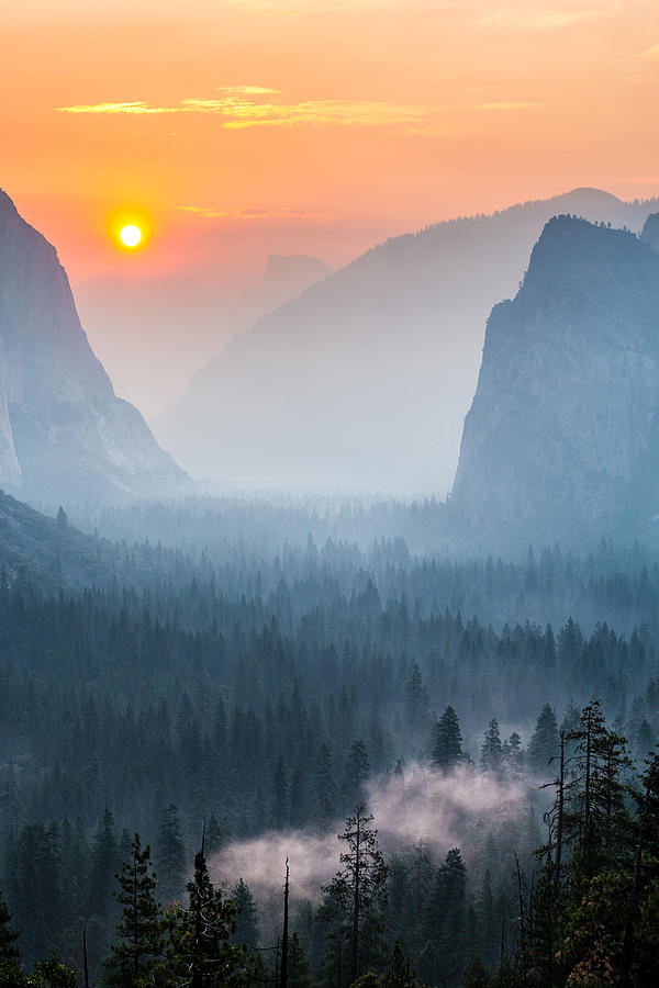 Yosemite National Park Photograph - Morning Mist in the Valley by Mike Lee
