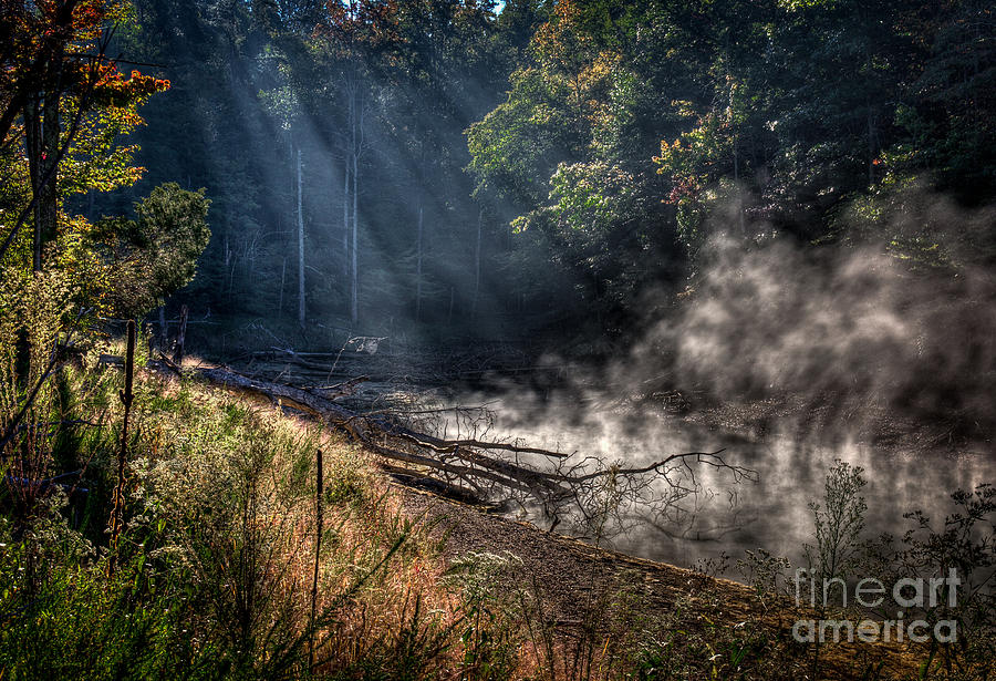 Fall Photograph - Morning Mist on Norris Lake by Douglas Stucky