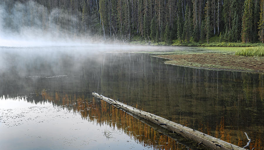 Mountain Photograph - Morning Mists Alberta Lake by Nathan Mccreery