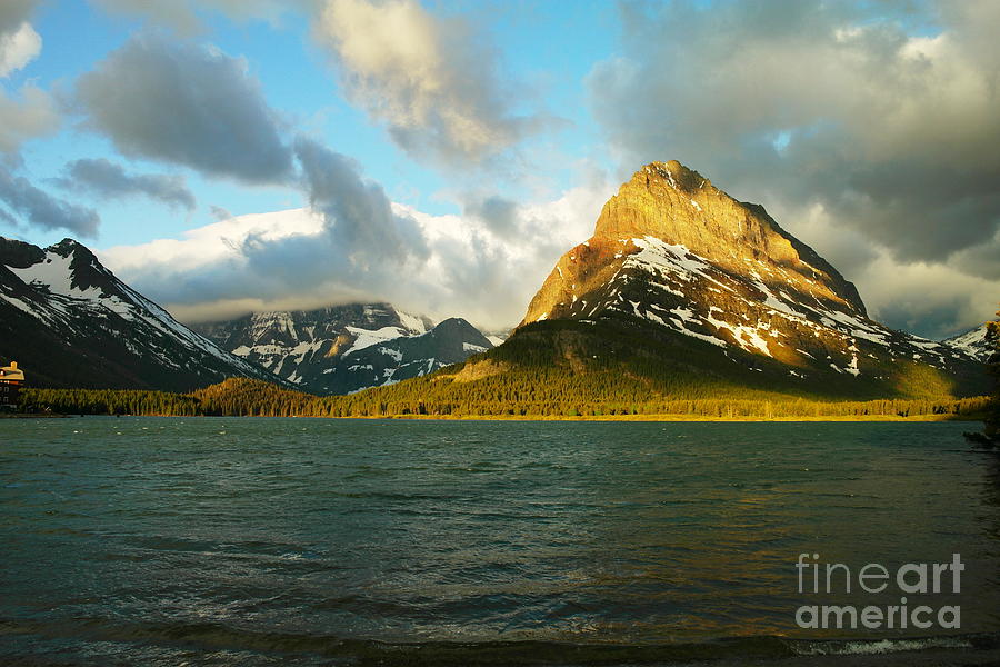 Glacier National Park Photograph - Morning Mountains At Many Glacier by Jeff Swan
