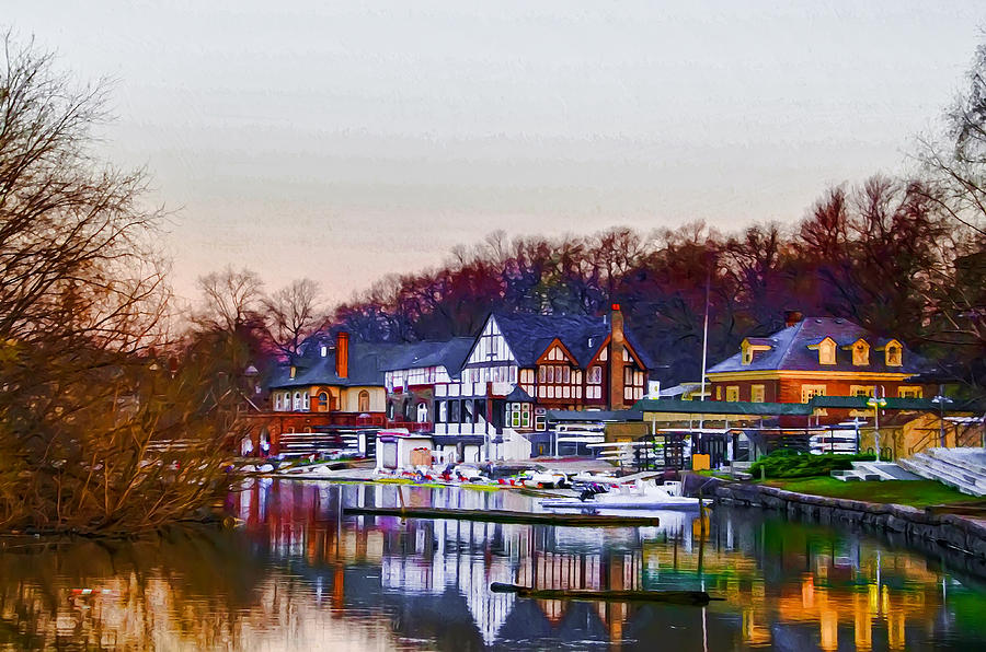 Morning on Boathouse Row Photograph by Bill Cannon