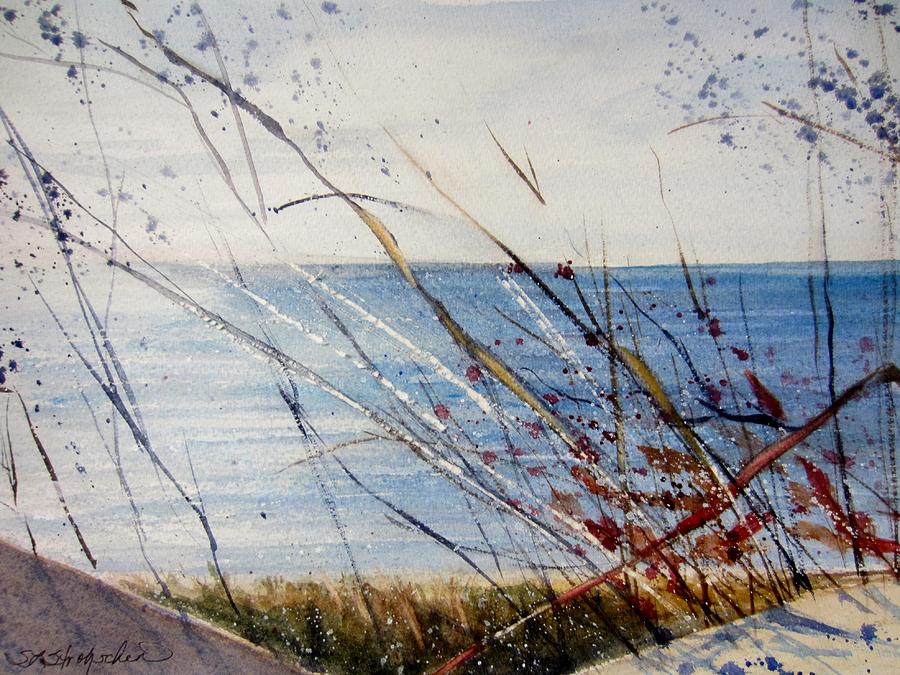 Morning on Lake Michigan Painting by Sandra Strohschein