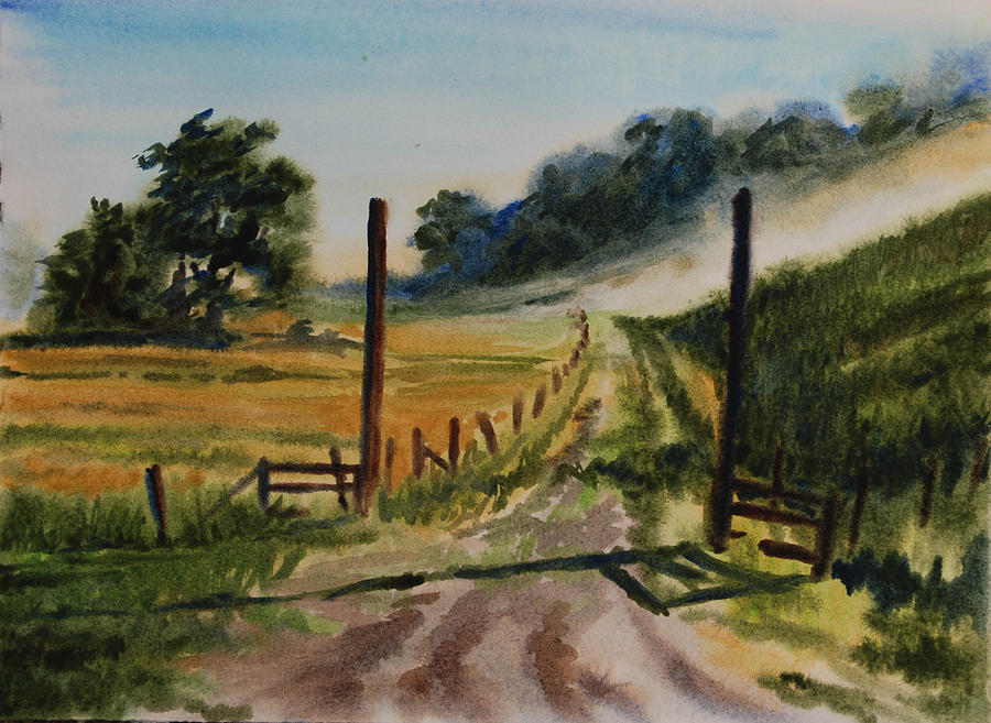 Morning on the farm Painting by Heidi E Nelson