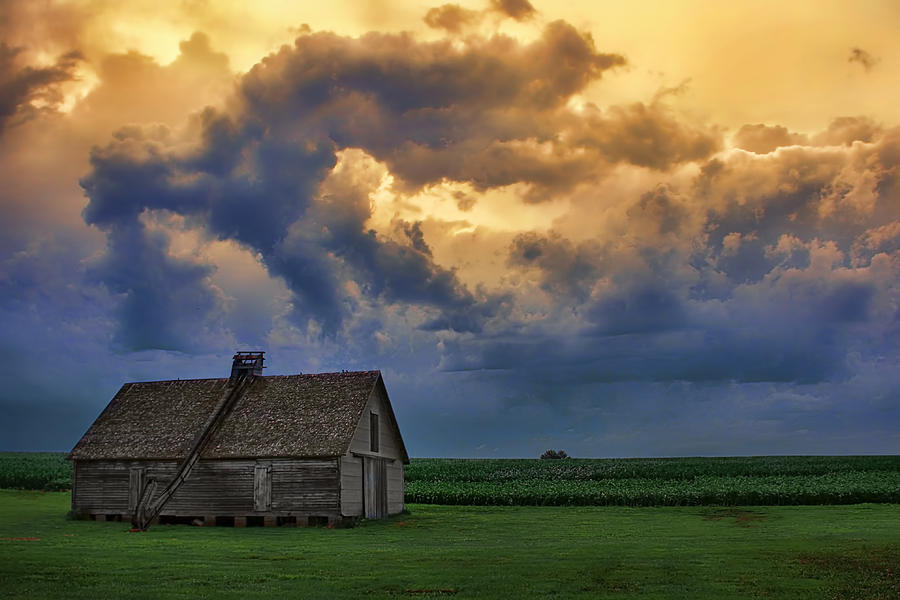 Barn Photograph - Morning on the Farm - Nebraska Sunrise by Nikolyn McDonald