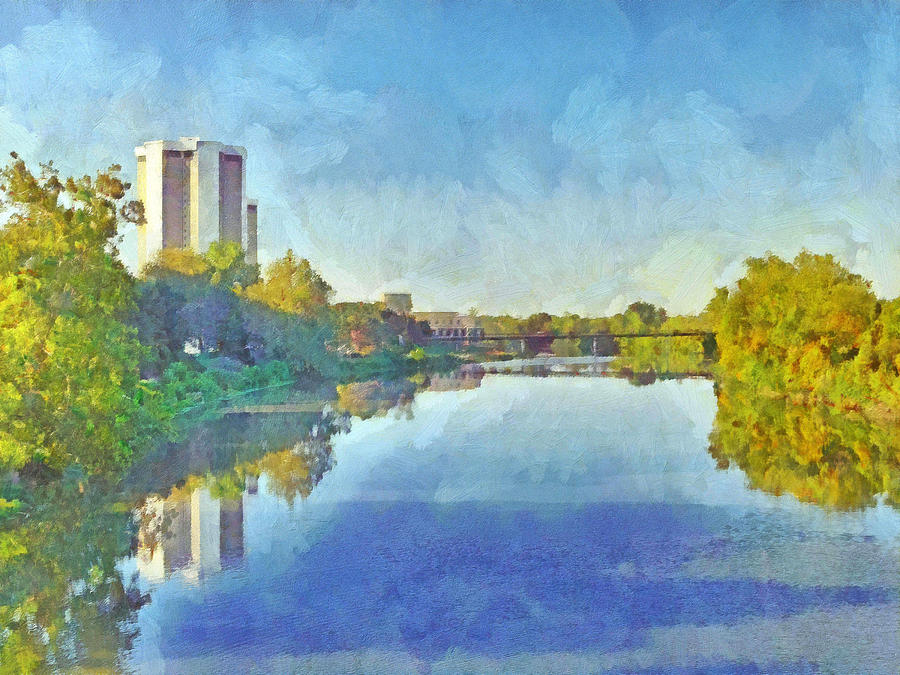 Towers on the Olentangy. The Ohio State University Digital Art by Digital Photographic Arts