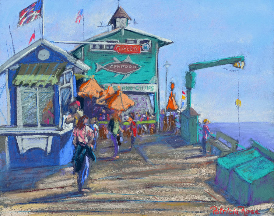 Morning On the Pier Pastel by Patricia Rose Ford