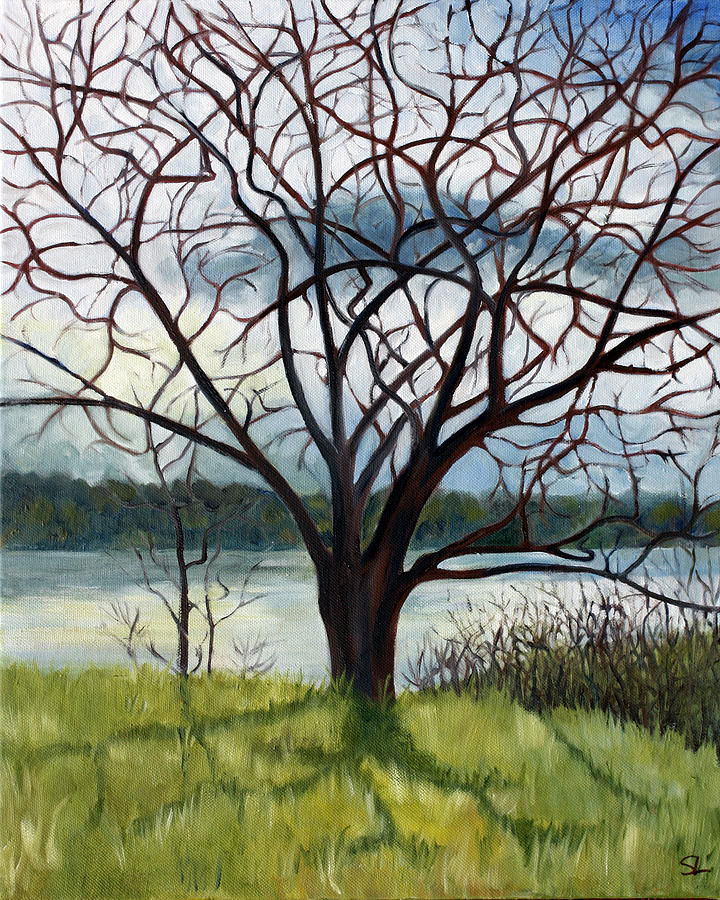 Morning on the River 1 Painting by Sarah Lynch