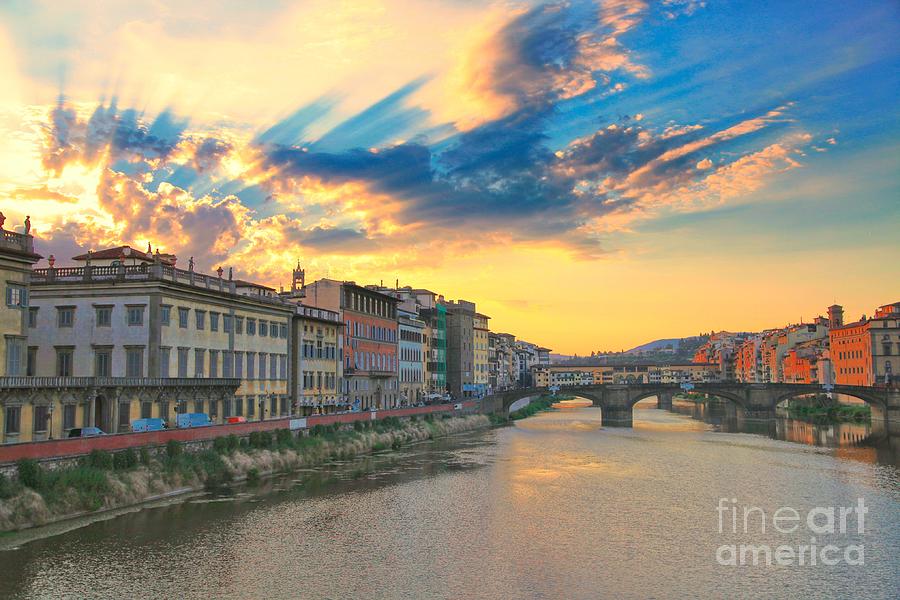 Morning on The River Arno Photograph by Nicola Fiscarelli