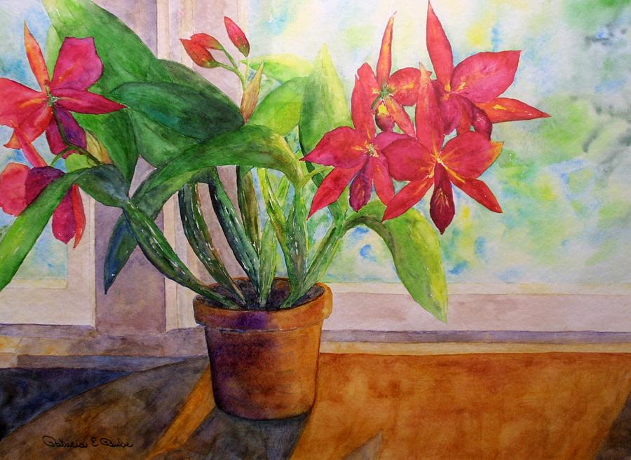 Morning Orchids Painting by Patricia Beebe