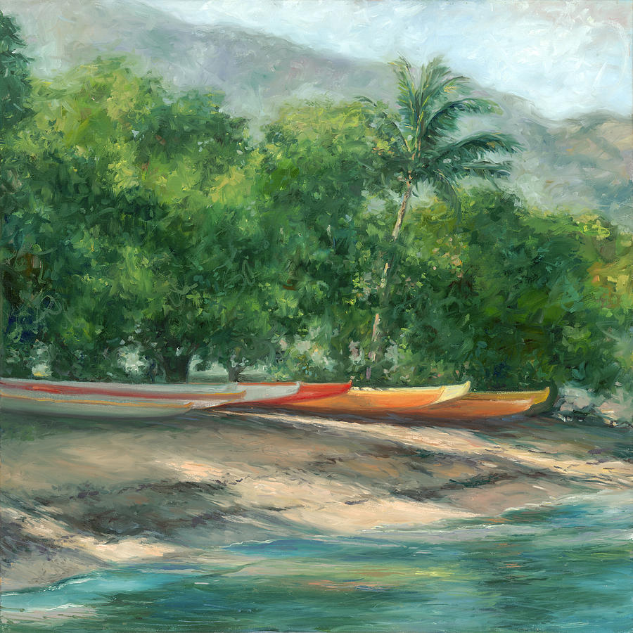Honolulu Painting - Morning Paddle by Stacy Vosberg