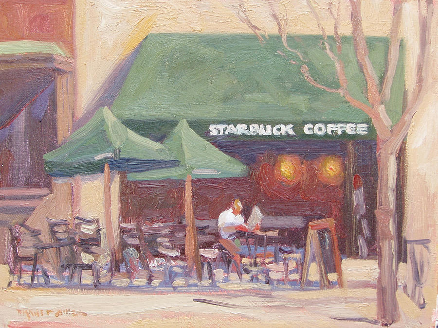 Boston Painting - Morning Paper by Dianne Panarelli Miller