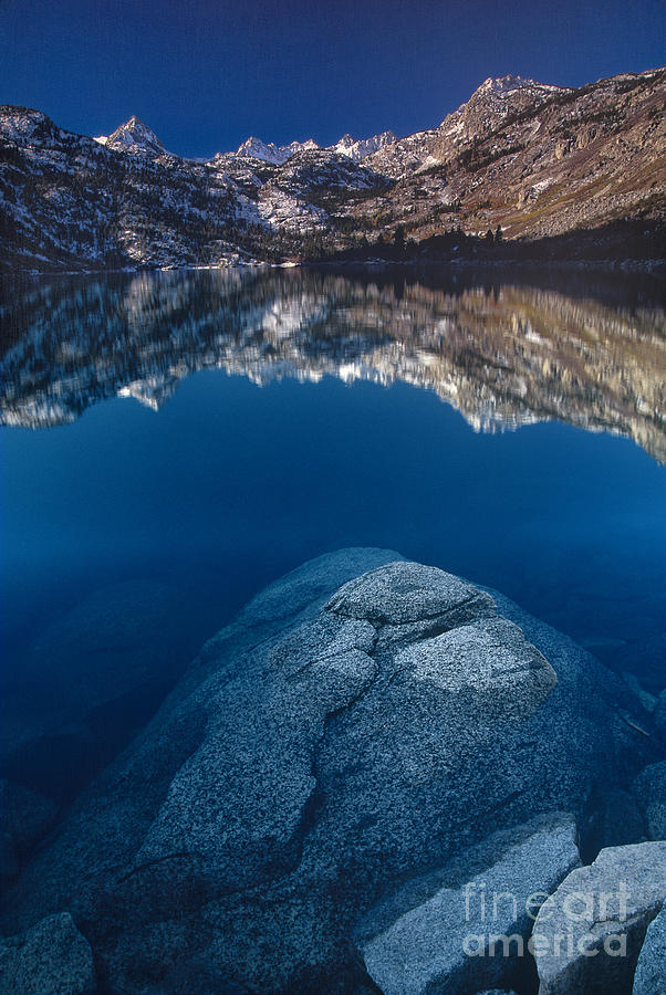 Morning Reflection Lake Sabrina Eastern Sierras California Photograph by Dave Welling