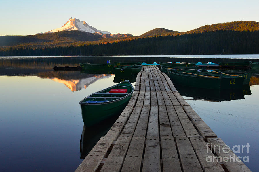 Morning Reflections with Mount Ranier Photograph by Jane Axman