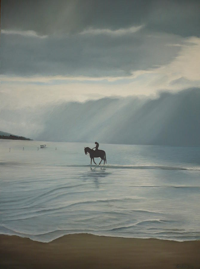 Morning Ride Painting by Caroline Philp