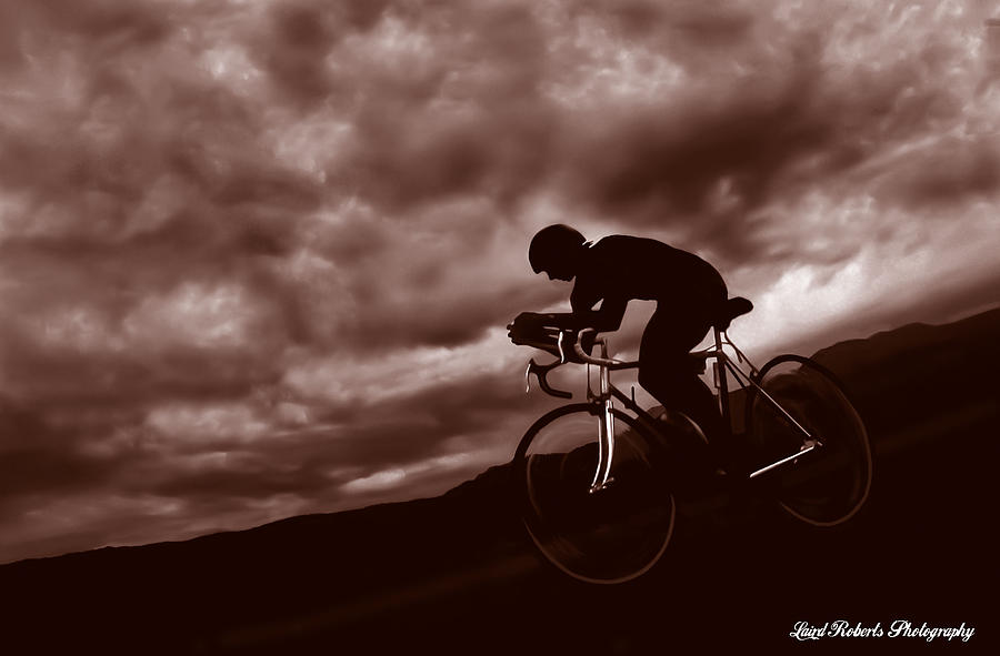 Bicycle Rider Photograph - Morning Ride by Laird Roberts