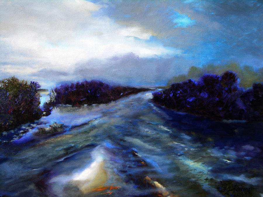 Early morning river Painting by Julianne Felton