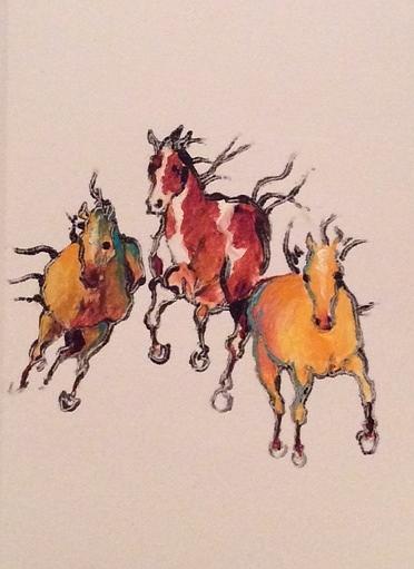 Wild Horses Painting - Morning Run by Elizabeth Parashis