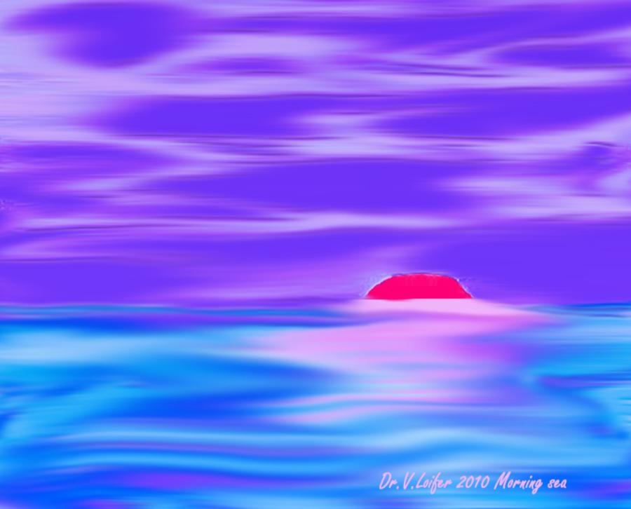 Morning Digital Art - Morning sea by Dr Loifer Vladimir
