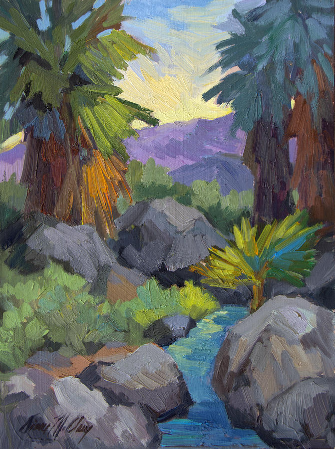 Morning Shade Andreas Canyon Painting by Diane McClary