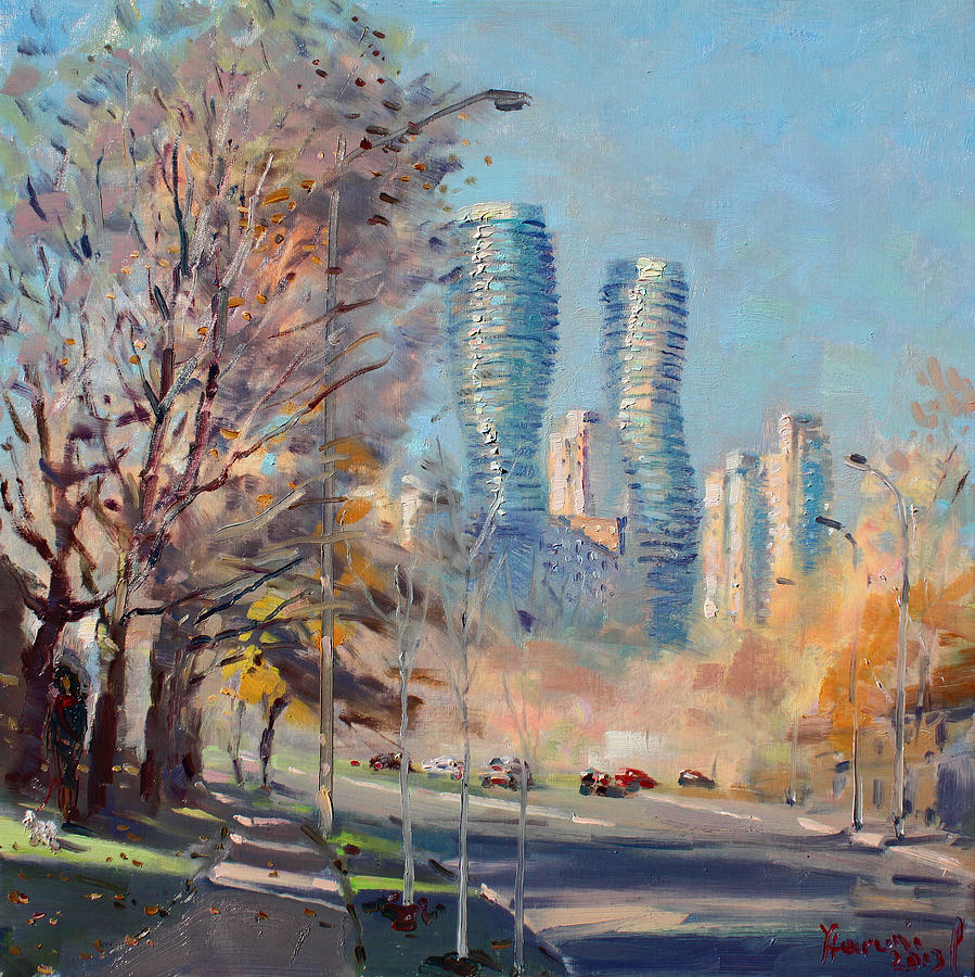 Morning Sunlight in Mississauga Painting by Ylli Haruni