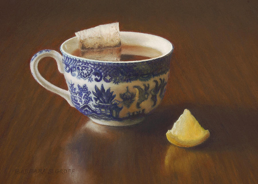 Tea Painting - Morning Tea with Lemon by Barbara Groff