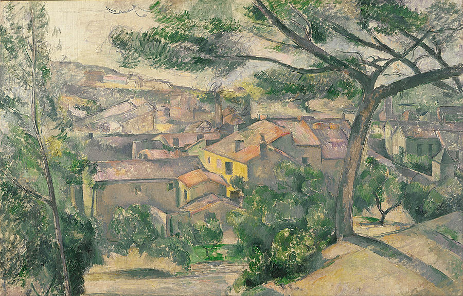 Morning View of L Estaque Against the Sunlight Painting by Paul Cezanne