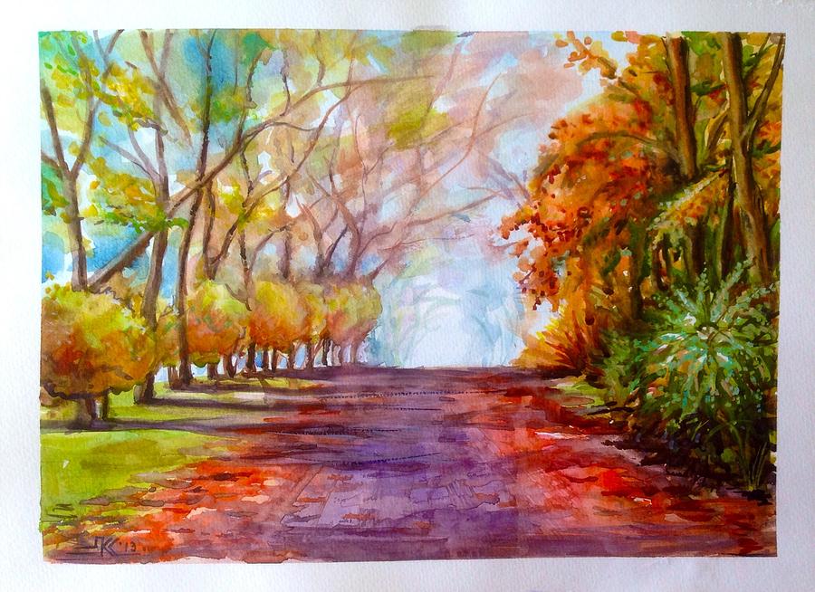 Morning walk Painting by Katerina Kovatcheva