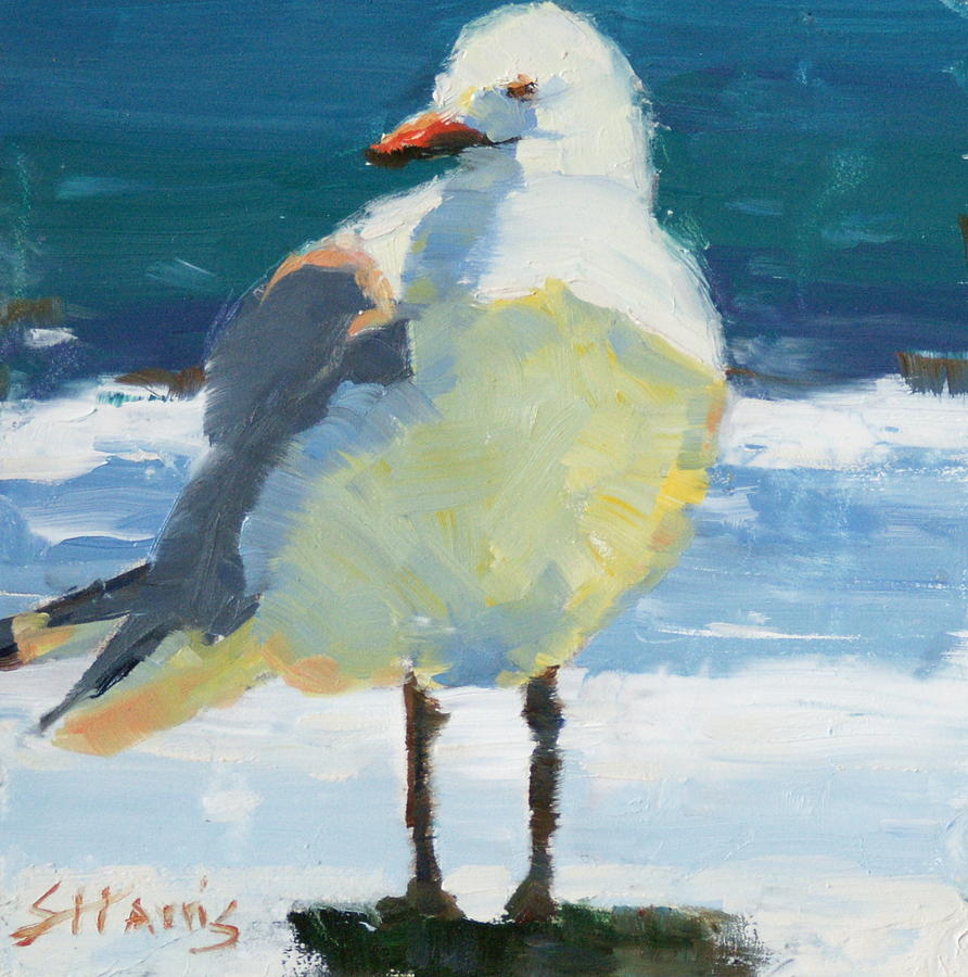 Seagull Painting - Morning Watch by Sandra L Harris
