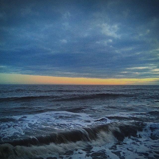 Water Photograph - #morning  #waves ... #sunrise  #sea by Linandara Linandara