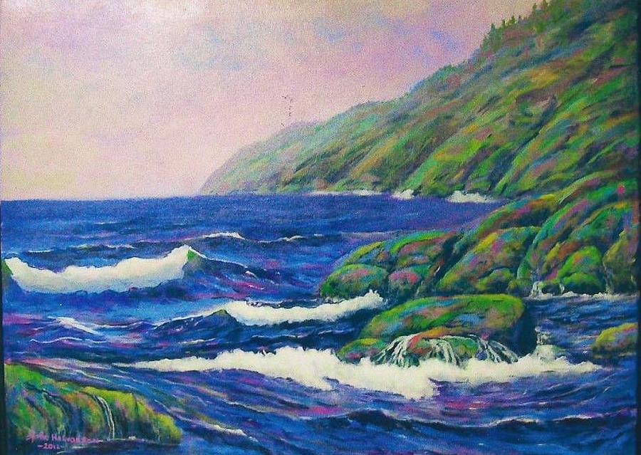 Morning Waves Painting by John Halvorson - Fine Art America