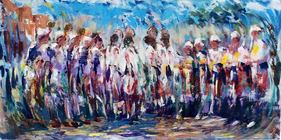 Abstract Painting - Moroccan Festival  by Laila Awad Jamaleldin