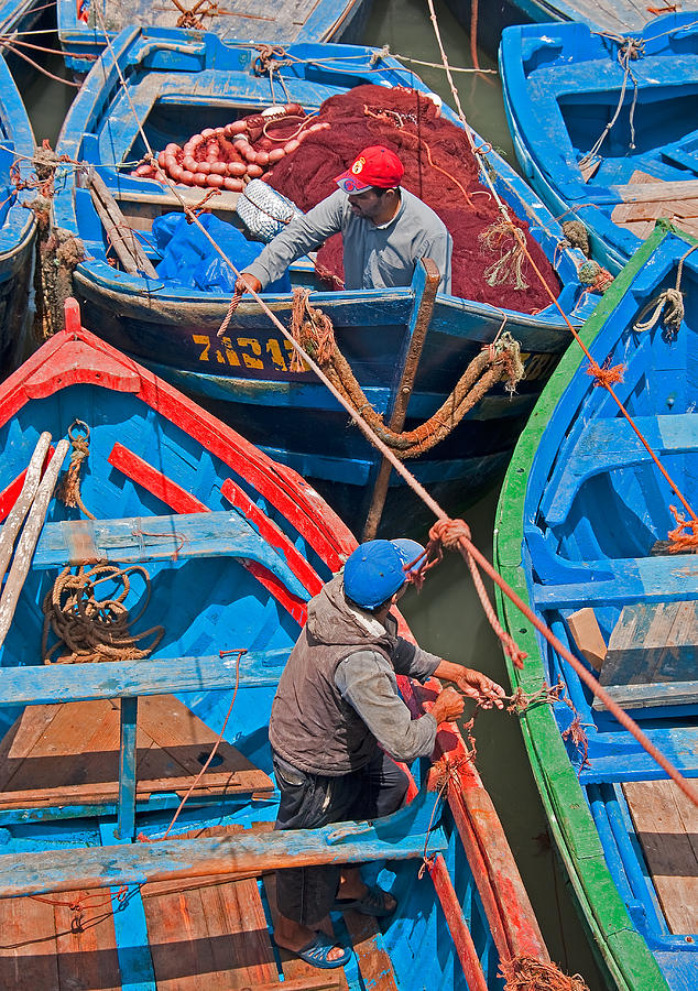Moroccan fishing boats Photograph by Dennis Cox