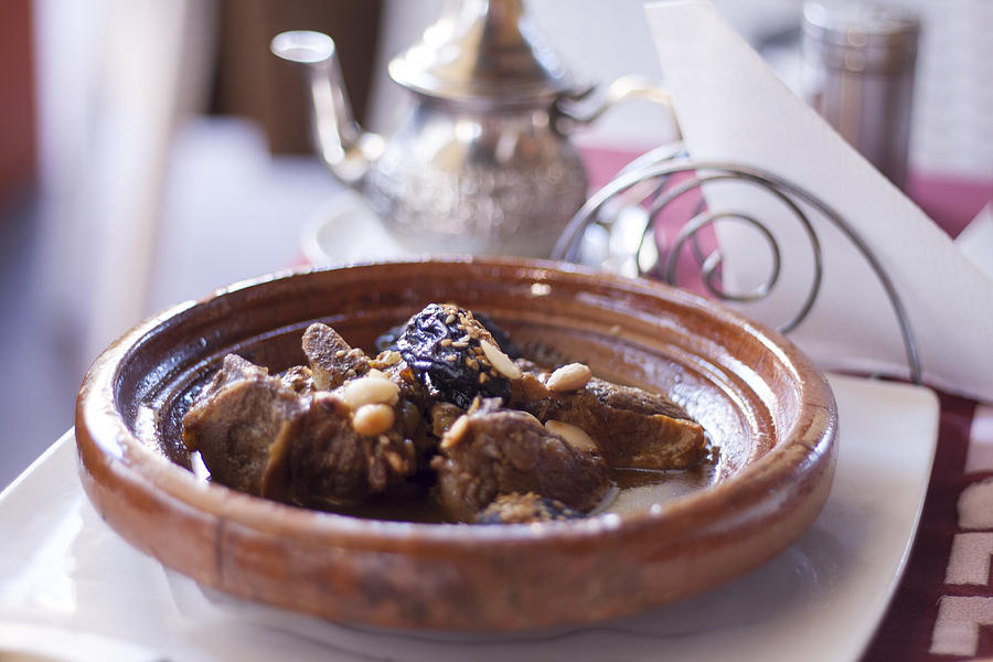 Moroccan Lamb Tajine Dish Photograph by H.Klosowska