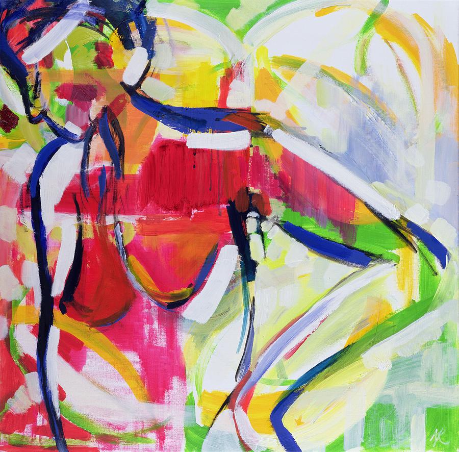 Colourful Painting - Moroccan Nude by Angie Kenber