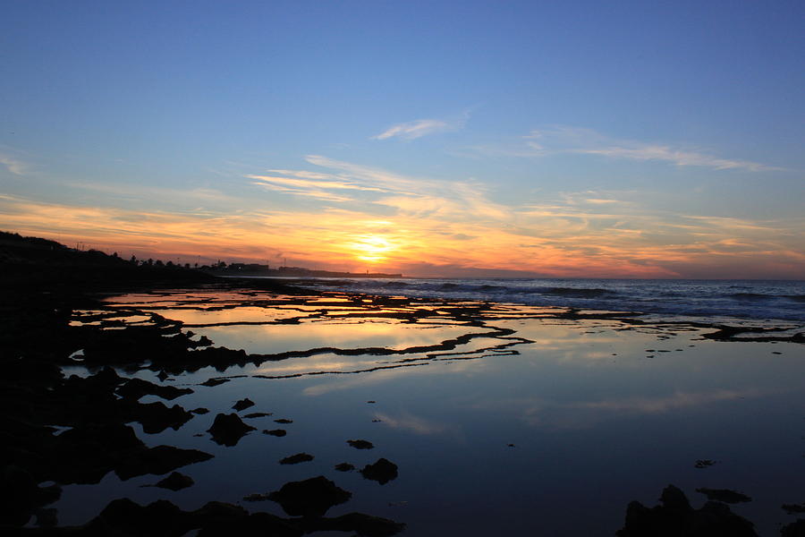 Morocco - Rabat - temara - Harhoura - Sunset on the beach Photograph by ...