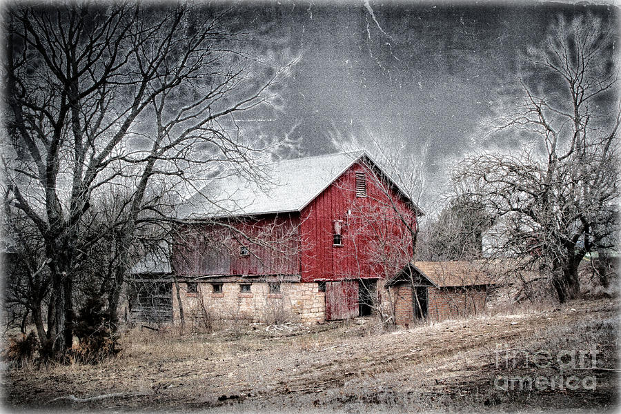 Morris County Red Barn In Snow Photograph