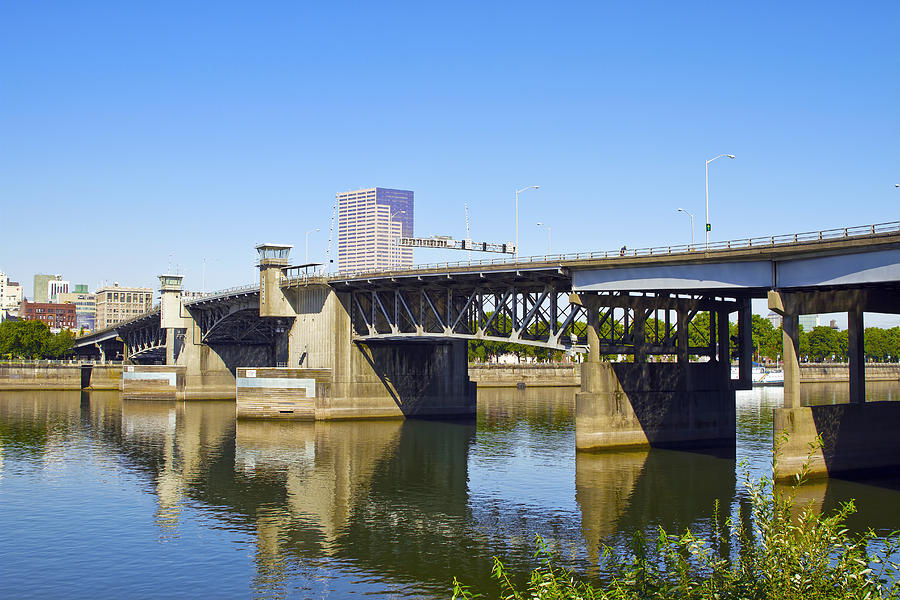 Morrison Bridge Portland Oregon Photograph by David Gn