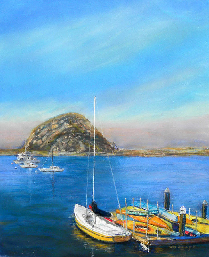 Boat Painting - Morro Bay California by Hilda Vandergriff
