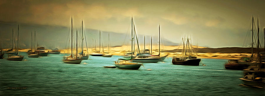 Boat Painting - Morro Bay Harbor 2 by Barbara Snyder
