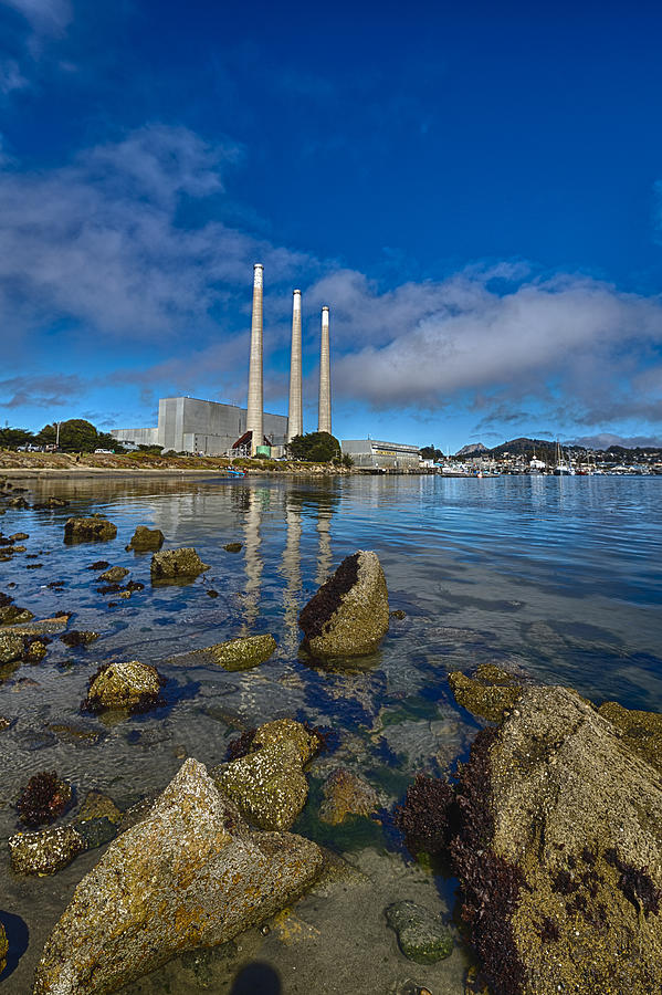 Boat Photograph - Morro Bay Power Plant by Scott Campbell