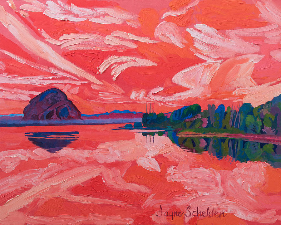 Sunset Painting - Morro Rhapsody by Jayne Schelden