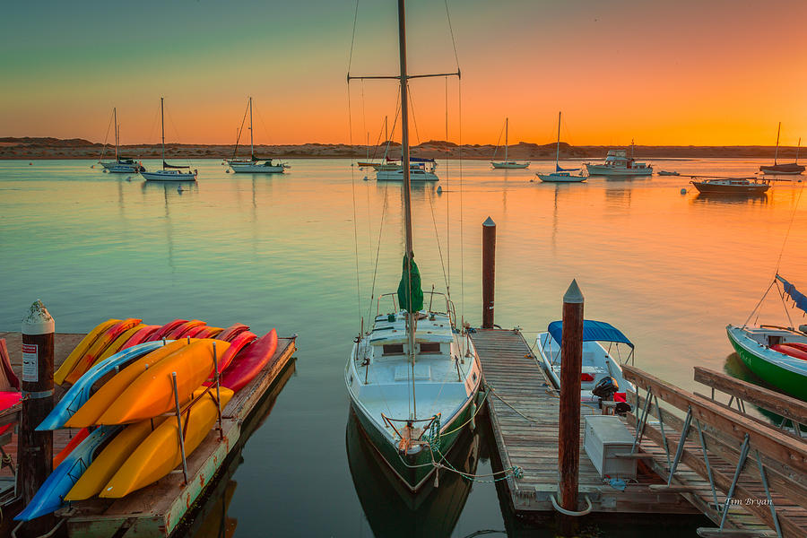 Central Coast Photograph - Morro Bay  Sunset by Tim Bryan
