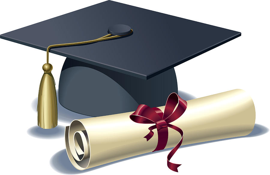 Mortar board and diploma Drawing by Zbruch