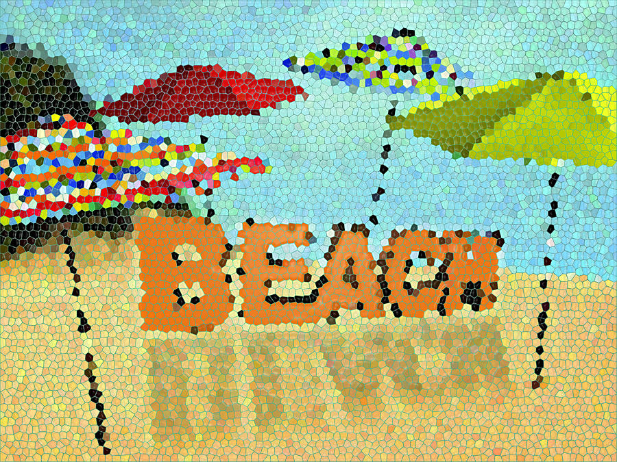 Mosaic Beach Digital Art by Nina Bradica
