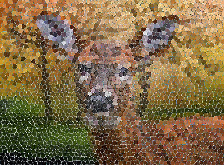 Mosaic Deer Digital Art by Nina Bradica