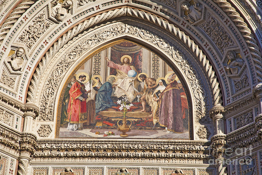 Mosaic Florence Duomo Photograph by Liz Leyden