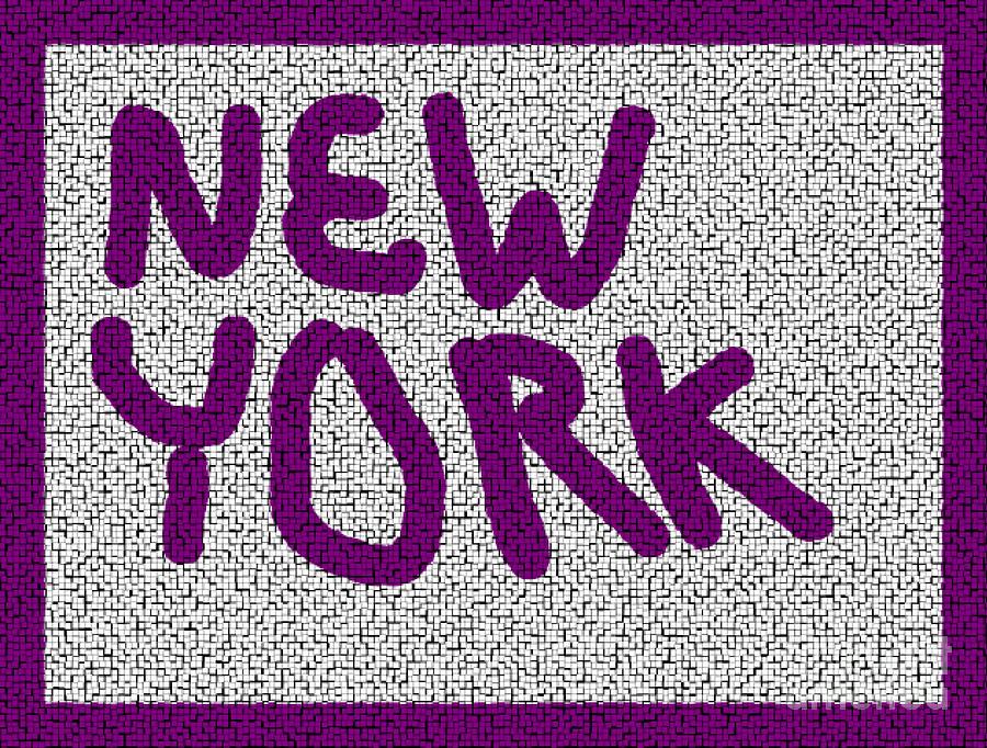 Mosaic New York Purple Version Photograph by Joseph Baril