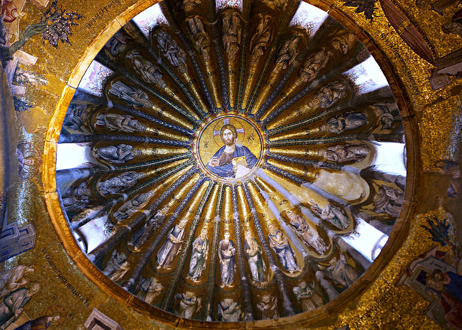 Mosaic of Christ Pantocrator Photograph by Stephen Stookey